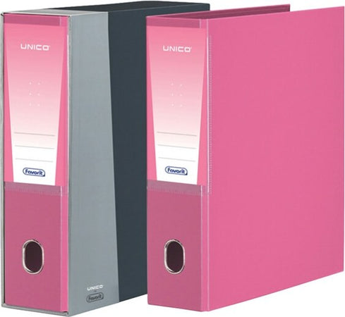 Registratore Unico - dorso 8 cm - protocollo 23x33 cm - rosa - Favorit Cancelleria e prodotti per ufficio/Archivio ufficio e accessori per scrivania/Raccoglitori e accessori per raccoglitori/Raccoglitori/Raccoglitori a leva per documenti Eurocartuccia - Pavullo, Commerciovirtuoso.it