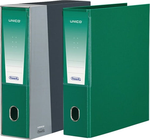 Registratore Unico - dorso 8 cm - protocollo 23x33 cm - verde - Favorit Cancelleria e prodotti per ufficio/Archivio ufficio e accessori per scrivania/Raccoglitori e accessori per raccoglitori/Raccoglitori/Raccoglitori a leva per documenti Eurocartuccia - Pavullo, Commerciovirtuoso.it