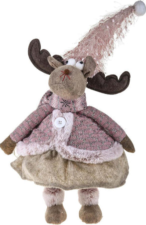 Renna di natale pupazzo in tessuto statuetta h 52 cm decorazione natalizia statuetta Casa e cucina/Decorazioni per interni/Addobbi e decorazioni per ricorrenze/Decorazioni natalizie/Schiaccianoci MagiediNatale.it - Altamura, Commerciovirtuoso.it