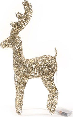 Renna glitterata grande con 50 luci a LED, statuetta da 60 x 30 x 11 cm Casa e cucina/Decorazioni per interni/Addobbi e decorazioni per ricorrenze/Decorazioni natalizie/Oggettistica MagiediNatale.it - Altamura, Commerciovirtuoso.it