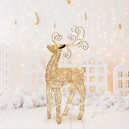 Renna tridimensionale luminosa decorazione natalizia filo di rame con micro led luce calda addobbo natale Casa e cucina/Decorazioni per interni/Addobbi e decorazioni per ricorrenze/Decorazioni natalizie/Oggettistica MagiediNatale.it - Altamura, Commerciovirtuoso.it