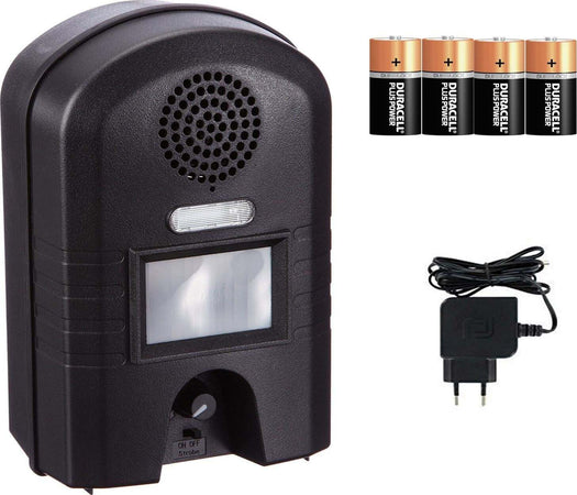 Repellente ultrasuoni con flash luminoso per Cani, Gatti e Volpi a batteria ed elettrico 200 mtq Giardino e giardinaggio/Giardinaggio/Prodotti fitosanitari e pesticidi/Repellenti/Repellenti a ultrasuoni La Zappa - Altamura, Commerciovirtuoso.it