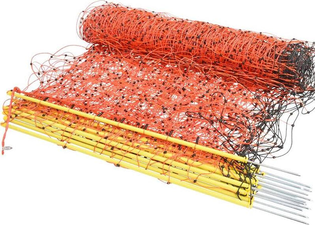 Rete recinto elettrico arancione per pecore h 90 cm x 50 mt Commercio Industria e Scienza/Attrezzature e forniture agricole/Strutture/Recinzioni La Zappa - Altamura, Commerciovirtuoso.it