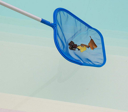 Retino di superficie con manico asta 150 cm 5 sezioni allungabile alluminio piscina