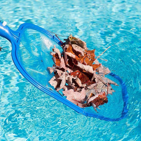 Retino di superficie per piscina con manico 150 cm raccogli foglie pvc