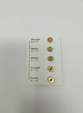 REX - ELECTROLUX - ZOPPAS - CASTOR - ZANUSSI - AEG- UGELLI INIETTORI CUCINA-PIANO COTTURA 4 FUOCHI + FORNO GAS METANO - 6MB Casa e cucina/Utensili da cucina/Bruciatori da cucina Rossi Ricambi - Venetico Marina, Commerciovirtuoso.it