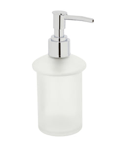 Ricambio Dispenser Porta Sapone Liquido In Vetro Satinato Bagno Accessori