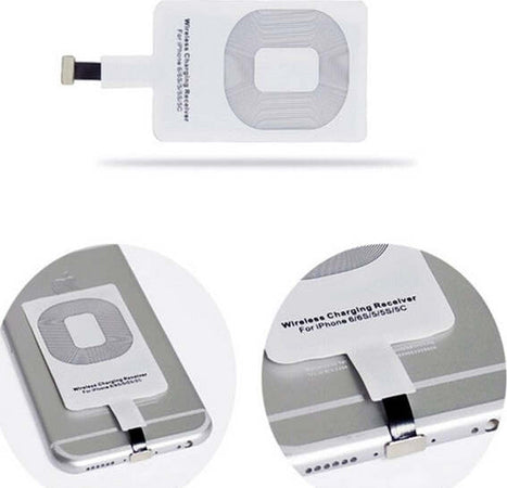 Ricarica-Veloce-Wireless-Lightning-Iphone-5-6-7-8-X-Posizionabile-Dietro-Cover