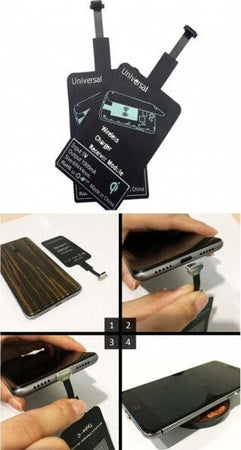 Ricarica-Veloce-Wireless-Micro-Usb-Posizionabile-Dietro-Cover-Huawei-Samsung-Lg