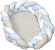 Riduttore Paracolpi  con treccia Amy 210 UNICOLOR WHITE/GRAY/BLUE Casa e cucina/Arredamento/Cameretta bambini/Lettini per neonati e bambini/Baby-nest La Casa Del Bebè - Napoli, Commerciovirtuoso.it