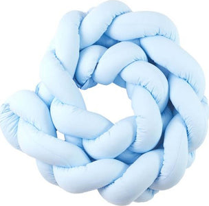 Riduttore treccia celeste in cotone Casa e cucina/Arredamento/Cameretta bambini/Lettini per neonati e bambini/Baby-nest La Casa Del Bebè - Napoli, Commerciovirtuoso.it