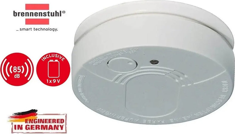 Rilevatore di Fumo BR 166 con Allarme Acustico 85 db Batteria 9V inclusa