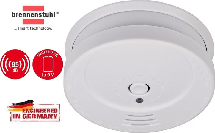 Rilevatore di Fumo RM C 9010 con Allarme Acustico 85 db Batteria 9V inclusa