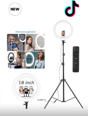 RING-ANELLO-LED-LUMINOSO-CON-STAFFA-E-TELECOMANDO-PER-SMARTPHONE-FOTO-SET