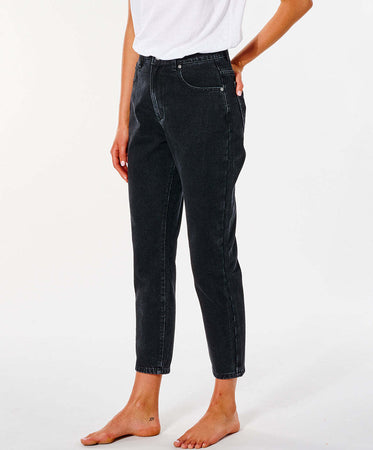 Rip Curl Jeans Donna Breaker Straight Leg Jeans Vita alta gamba Stretta Neri 100% Cotone Moda/Donna/Abbigliamento/Jeans Snotshop - Roma, Commerciovirtuoso.it