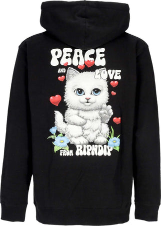 RIPNDIP-Felpa-Cappuccio-Uomo-Peace-Love-Hoodie-Black-da-uomo