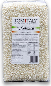 Riso Carnaroli - 100% Italiano - 1kg Tomitaly Alimentari e cura della casa/Cibi in scatola e conserve/Piatti confezionati/Riso/Risotti Tomitaly - Caorso, Commerciovirtuoso.it