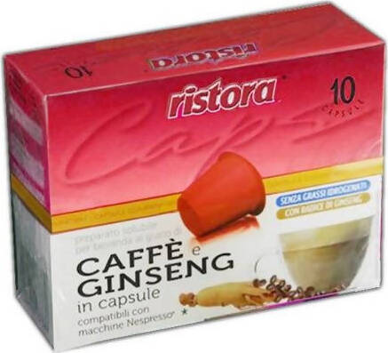 Ristora - 60 Capsule Caffè Ginseng Compatibili Nespresso, Blister 6x10 Pz. Cad. Caffè Ginseng compatibili Nespresso Non solo alimenti - Albano Laziale, Commerciovirtuoso.it