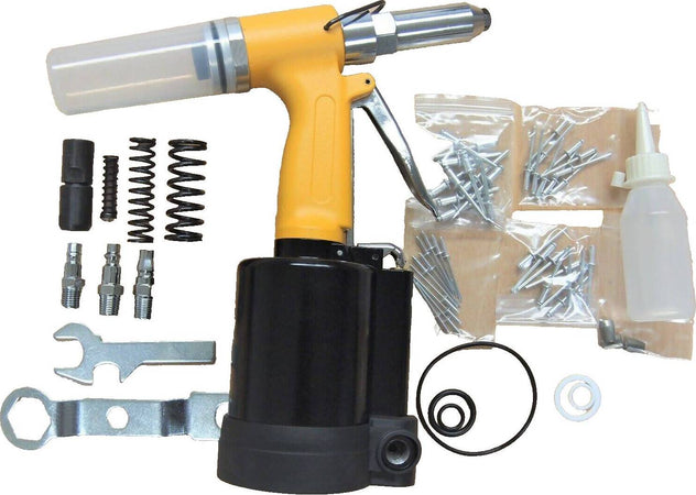 Rivettatrice-pneumatica-professionale-ad-aria-compressa-a-batteria-con-valigetta