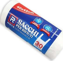 Rmove-1rotolo-Da-30-Sacchi-Rifiuti-40X42CM-CON-MANIGLIE-TRASPARE