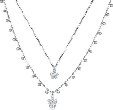 ROBERTO-GIANNOTTI-COLLANA-A-DOPPIA-CATENA-CON-ANGELO-E-FIORE-CHARMS-IN-ARGENTO-E-ZIRCONI
