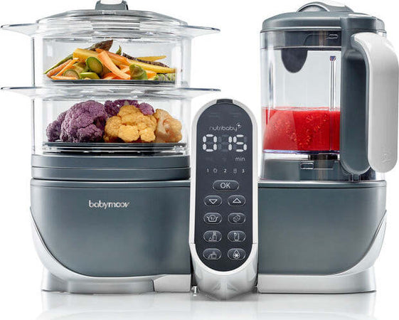 Robot Da Cucina Babymoov Nutribaby+ Industrial Grey 5 in 1 Prima infanzia/Allattamento e pappa/Frullatori robot da cucina e presse/Robot da cucina La Casa Del Bebè - Napoli, Commerciovirtuoso.it