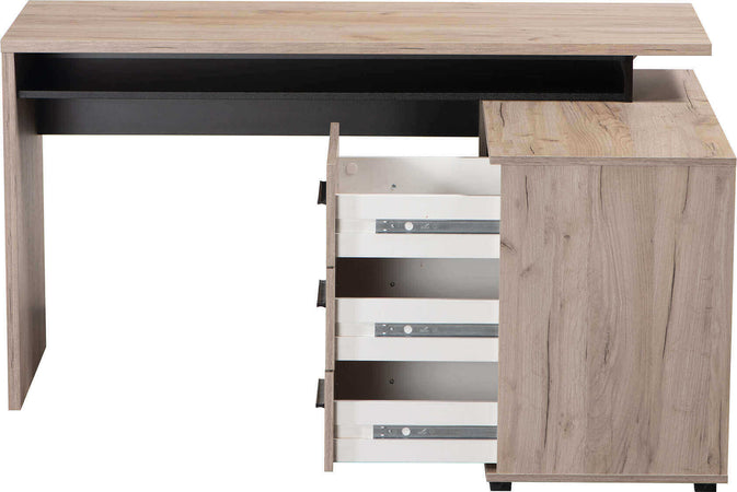 ROCKY---scrivania-angolare-con-vani-portaoggetti-3-cassetti-cm-137,5-x-101,5-x-75-h-Rovere-grigio-Milani-Home