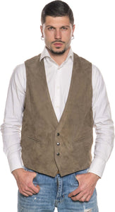 Ron---Gilet-Uomo-Tortora-in-vero-Camoscio