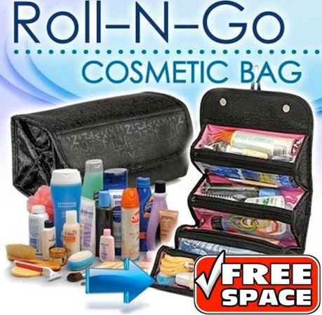 Rool-n-go-Borsetta-Organizza-Organizer-Per-Cosmetica-Da-Viaggio-Colore-Nero