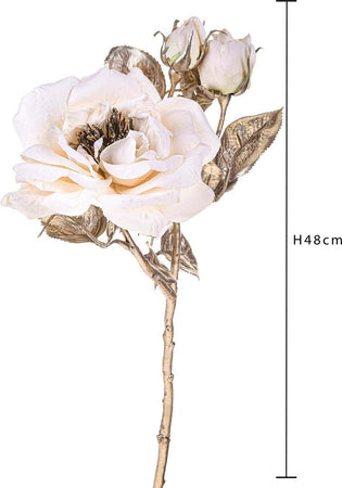 Rosa Inglese Crema con glitter in materiale sintetico decorazione floreale da 48 cm Casa e cucina/Decorazioni per interni/Addobbi e decorazioni per ricorrenze/Decorazioni natalizie/Ghirlande e corone MagiediNatale.it - Altamura, Commerciovirtuoso.it