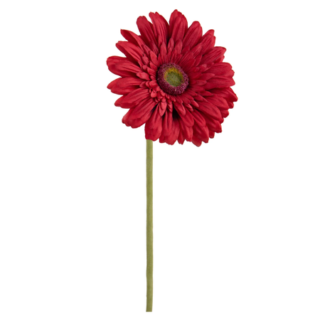 Fiore decorativo "Gerbera" con petali rosso decorazione centrotavola h 62 cm