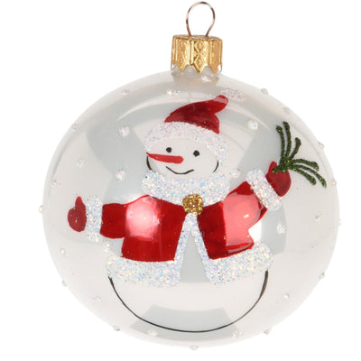 12 palline per albero di natale in vetro con Glitter da Ø 8 cm pendaglio decorato