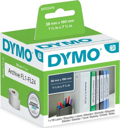 Rotolo 110 etichette LW 990180 - registratore-P - 38 x 190 mm - bianco - Dymo Cancelleria e prodotti per ufficio/Elettronica per ufficio/Accessori/Accessori per etichettatrici Eurocartuccia - Pavullo, Commerciovirtuoso.it