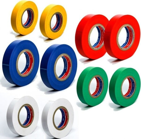 Rotolo-Nastro-Pvc-Isolante-Isolato-Colorato-0.13mmx17mmx20yds-Alta-Adesività