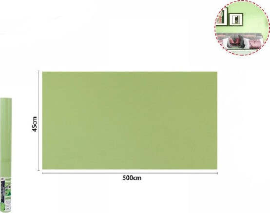Rotolo-Pellicola-Adesiva-Verde-Chiaro-45cmx5mt-Per-Mobili-Carta-Da-Parati-71126