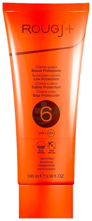 Rougj Crema Solare Protettiva per Viso E Corpo Spf6 100 Ml Crema Solare Bassa Protezione