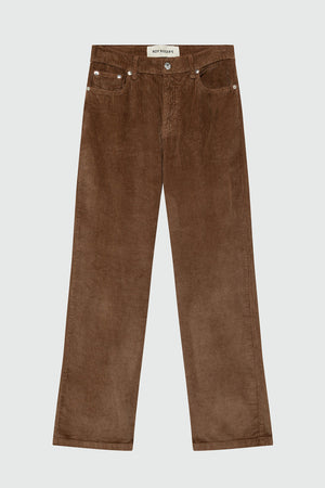 Roy Roger’s Pantalone donna Marta flare in velluto a coste brown sugar