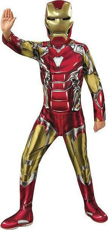 Rubies-Costume-Iron-Man-Endgame-Classic-Per-Ragazzi,-Tuta-Stampata,-Copristivali-E-Maschera,-Oficiale-Marvel-Per-Carnevale,-Halloween,-Cumpleanni-E-Natale