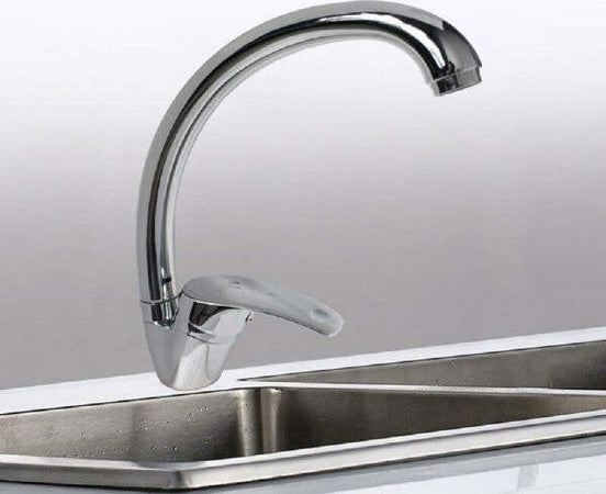 Rubinetto-A-Canna-Alta-Orientabile-Lavello-Cucina-Monocomando-Monoforo-52332