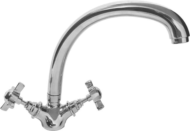 Rubinetto cucina lavabo cromato maniglie stella retro