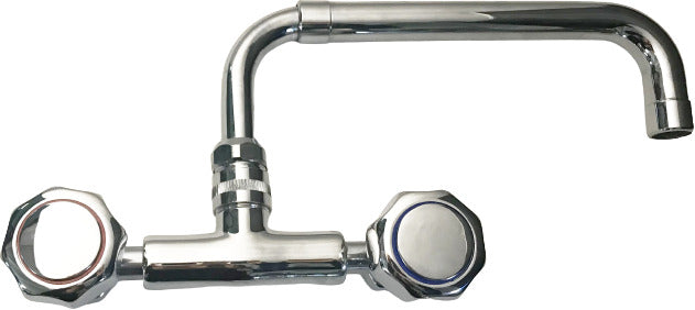 Rubinetto cucina lavanderia universale, attacchi girevoli, canna girevole ed allungabile