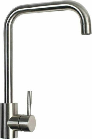 Rubinetto-Lavello-Cucina-Canna-Alta-Quadrata-Miscelatore-Ottone-Satinato-52813