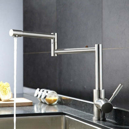 Rubinetto-Lavello-Cucina-Pieghevole-Monocomando-Con-Braccio-Estensibile