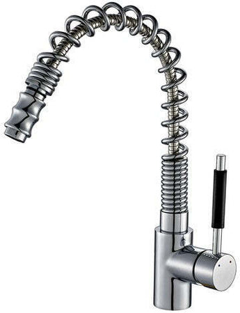 Rubinetto miscelatore cucina con molla e doccino estraibile