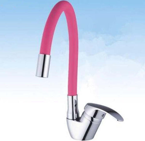 Rubinetto-Miscelatore-Girevole-Per-Lavandino-Lavello-Cucina-Colore-Canna-Fucsia