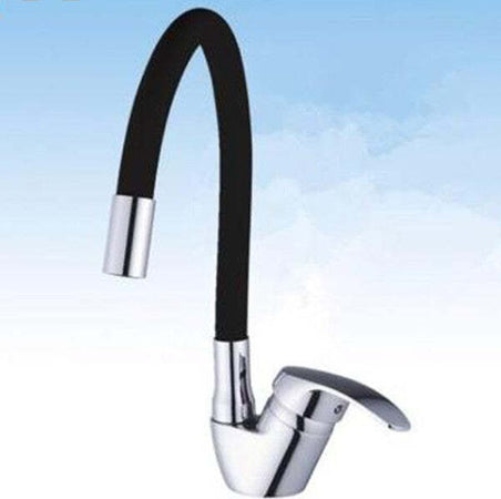 Rubinetto-Miscelatore-Girevole-Per-Lavandino-Lavello-Cucina-Colore-Canna-Nero