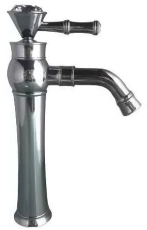 Rubinetto miscelatore joystick per bagno o cucina, vintage con cristalli