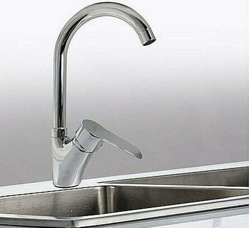 Rubinetto-Miscelatore-Lavello-Cucina-Canna-Alta-Curva-Modello-Londra-52343a
