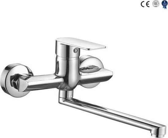 Rubinetto-Miscelatore-Lavello-Monocomando-Moderno-Cromato-Classico-Cube-87120