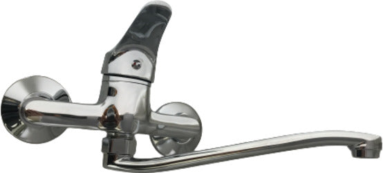 Rubinetto miscelatore per bagno o cucina con attacco a parete